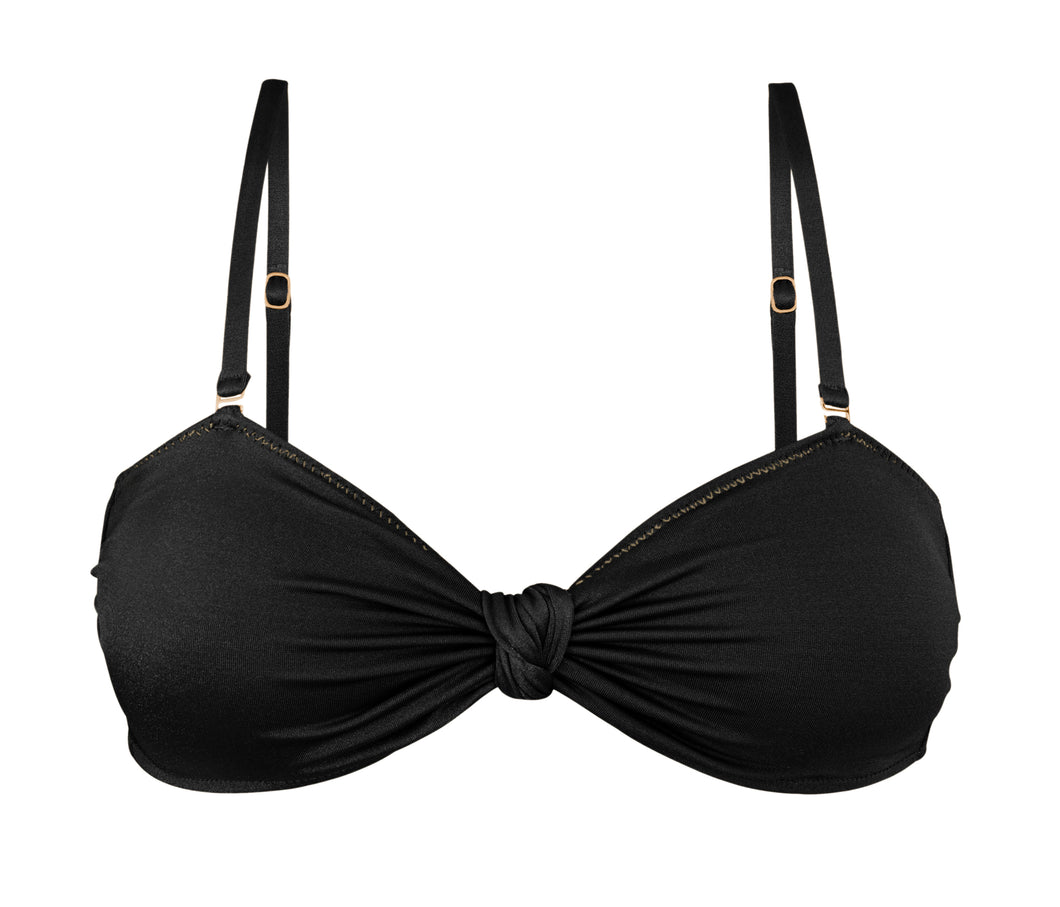 Product Front: Rio De Sol Haut Top Shimmer-Black Bandeau-Joy