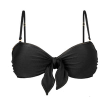 Carregar imagem no visualizador da galeria, Product Front: Rio De Sol Haut Top Shimmer-Black Bandeau-No

