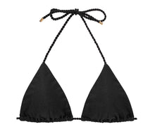 Carregar imagem no visualizador da galeria, Product Front: Rio De Sol Haut Top Shimmer-Black Tri-Rope
