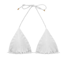 Carregar imagem no visualizador da galeria, Product Front: Rio De Sol Haut Top Shimmer-White Tri-Rope
