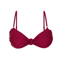 Carregar imagem no visualizador da galeria, Product Front: Rio De Sol Haut Top Touch-Carmim Bandeau-Joy
