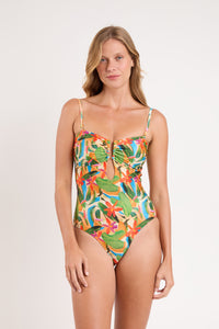 Model Front: Rio De Sol Une Pièce Tropical Sara-Op