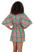 Carregar imagem no visualizador da galeria, Model Back: Rio De Sol Vêtement De Plage Tulip-Garden Mini Dress
