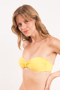 Top Amarelo Bandeau-Crispy