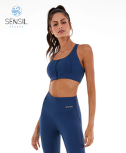 Carregar imagem no visualizador da galeria, Top Bodytex II Abertura Com Ziper Azul Ocean
