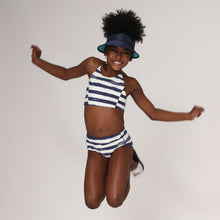 Carregar imagem no visualizador da galeria, Model Front: Uv Line Deux Pièces Fille Bikini Set Listras Upf50+
