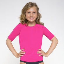 Carregar imagem no visualizador da galeria, Gallery: Uv Line T-Shirt Camiseta Kids Uvpro Mc Pink Upf50+
