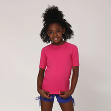Carregar imagem no visualizador da galeria, Model Front: Uv Line T-Shirt Camiseta Kids Uvpro Mc Pink Upf50+

