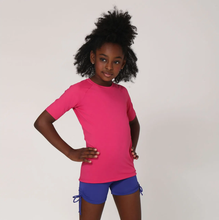 Carregar imagem no visualizador da galeria, Image 03: Uv Line T-Shirt Camiseta Kids Uvpro Mc Pink Upf50+
