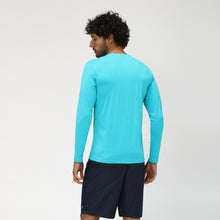 Carregar imagem no visualizador da galeria, Model Back: Uv Line T-Shirt Camiseta Uvpro Ml Azul Piscina Upf50+
