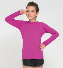 Carregar imagem no visualizador da galeria, Model Front: Uv Line T-Shirt Kids Fpu50+ Uvpro Long Sleeve T-Shirt Pink Uv
