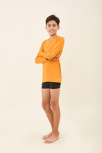 Carregar imagem no visualizador da galeria, Image 03: Uv Line T-Shirt Kids Longsleeve Uvpro Laranja
