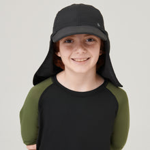Carregar imagem no visualizador da galeria, Model Front: Uv Line Casquette Legionario Teens Preto Upf50+
