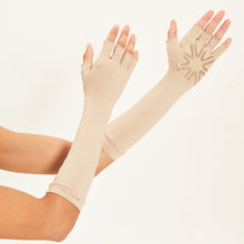 Carregar imagem no visualizador da galeria, Image 04: Uv Line Gants Long Glove Chocolate Upf50+
