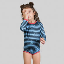 Carregar imagem no visualizador da galeria, Image 10: Uv Line Maillot De Bain Bébé Macaquinho Baby Listras Upf50+
