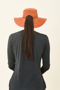 Model Back: Uv Line Chapeau Souple/Capeline San Diego Preto Caramelo Upf50+