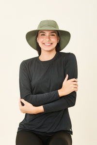 Model Front: Uv Line Chapeau Souple/Capeline San Remo Militar Preto Upf50+