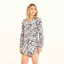 Carregar imagem no visualizador da galeria, Image 02: Uv Line Vêtement De Plage Shirtdress Costela Aco Off White Upf50+
