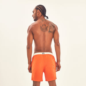 Model Back: Uv Line Bermuda / Short Pour Homme Shorts Boxer Orange Upf50+