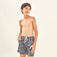 Carregar imagem no visualizador da galeria, Model Front: Uv Line Maillot De Bain Garçon Shorts Kids Costela Aco Upf50+
