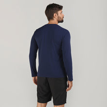 Carregar imagem no visualizador da galeria, Model Back: Uv Line Fitness Haut Sport Fit Mas Ml Marinho Upf50+
