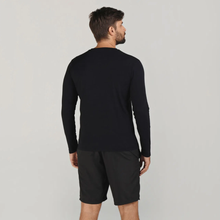Carregar imagem no visualizador da galeria, Model Back: Uv Line Fitness Haut Sport Fit Ml Preto Msc
