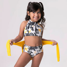 Carregar imagem no visualizador da galeria, Model Front: Uv Line Deux Pièces Fille Trikini Brasil Upf50+
