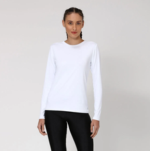 Carregar imagem no visualizador da galeria, Model Front: Uv Line T-Shirt Women Fpu50+ Uvpro Long Sleeve T-Shirt White Uv
