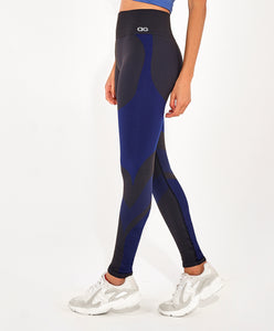 Legging Sem Costura Emana Bicolor Preto