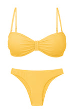 Carregar imagem no visualizador da galeria, Set Malibu-Yellow Bandeau-Duo Essential
