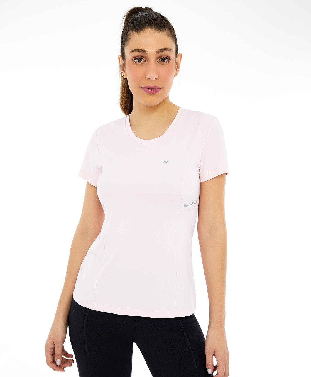 T-Shirt Skin Fit Recortes Com Refletivos Branco Optico