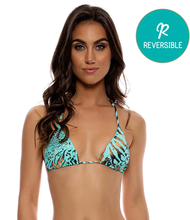 Carregar imagem no visualizador da galeria, Top Wavy Ruched Animale Aqua
